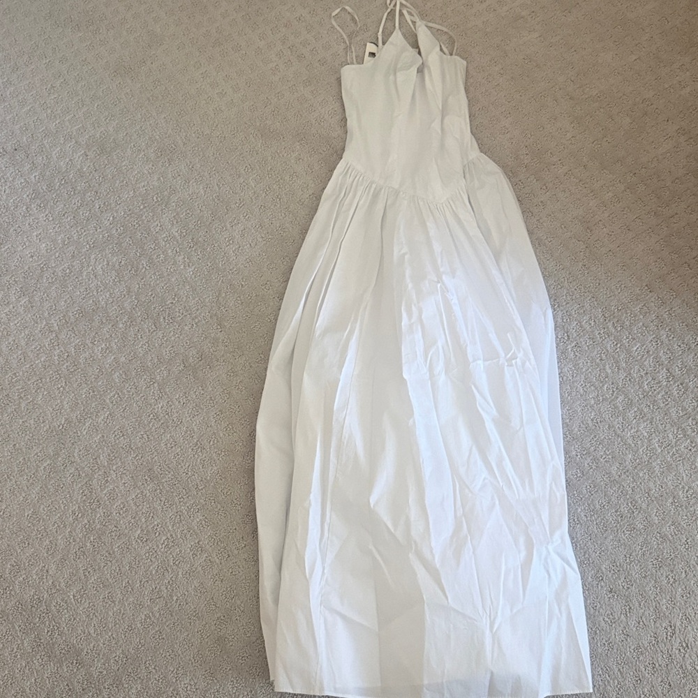 NWT Staud Dena White Maxi Dress Size 2 - Picture 2 of 3